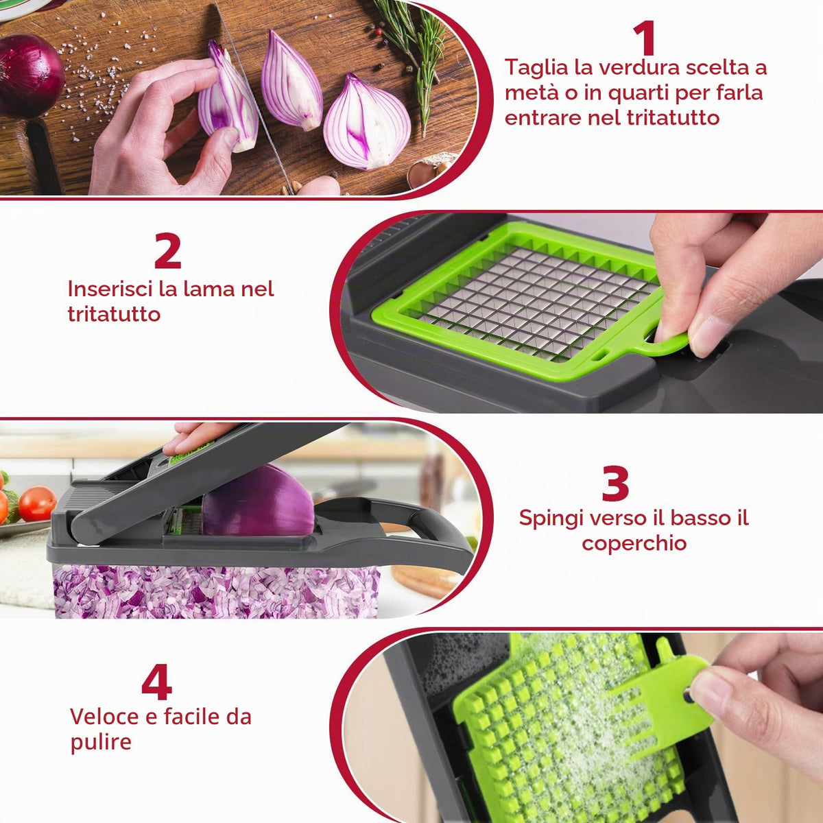 13-in-1 Professional Vegetable Chopper with 8 Blades and Container