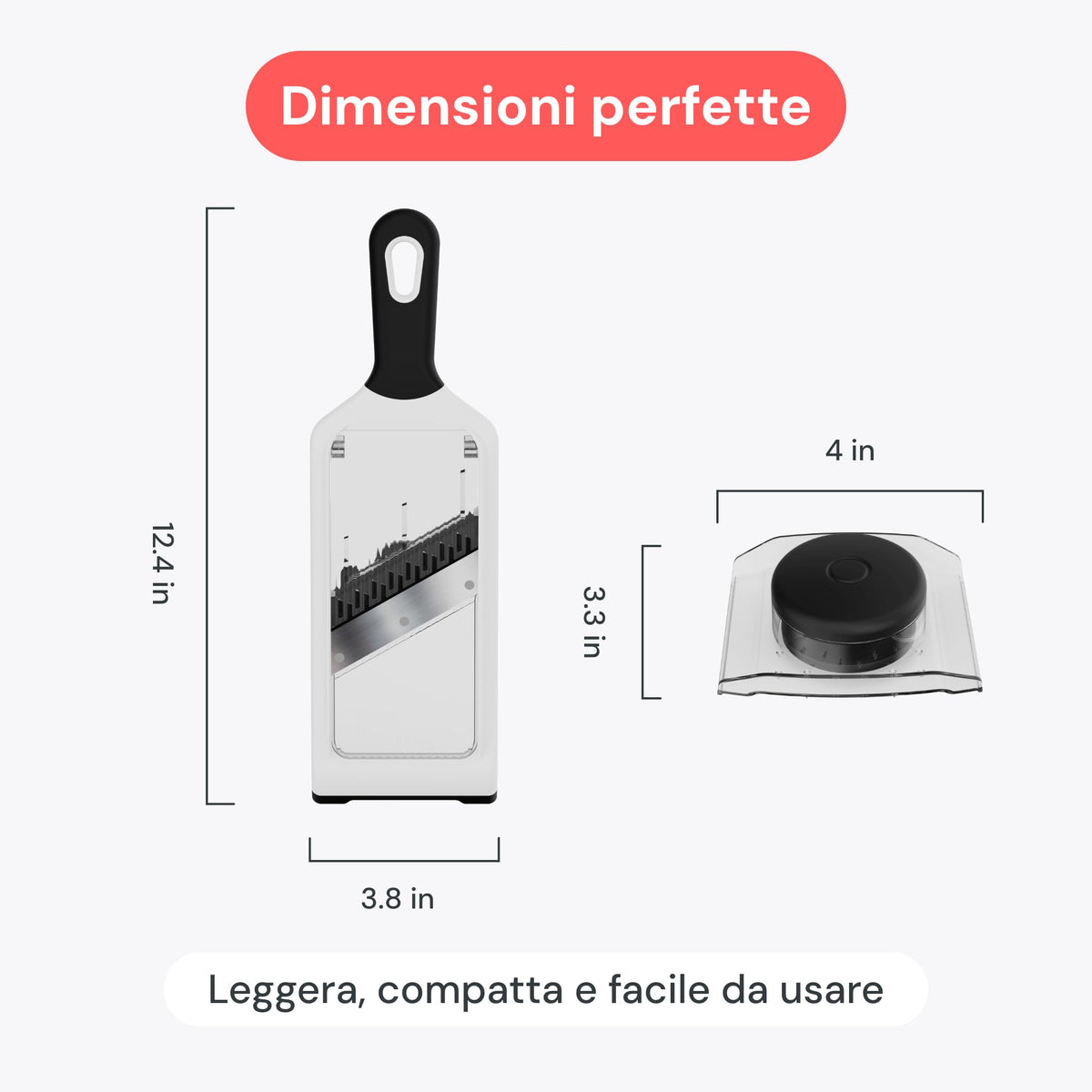 Fullstar Handheld - Mandolina per Verdure e Affettatrice Julienne 2 in 1