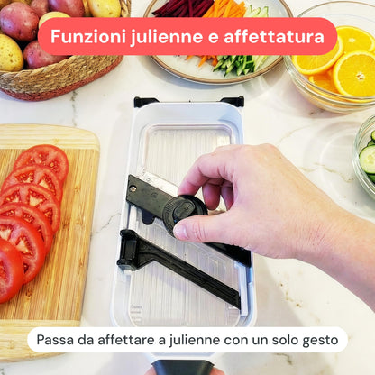 Fullstar Handheld - Mandolina per Verdure e Affettatrice Julienne 2 in 1